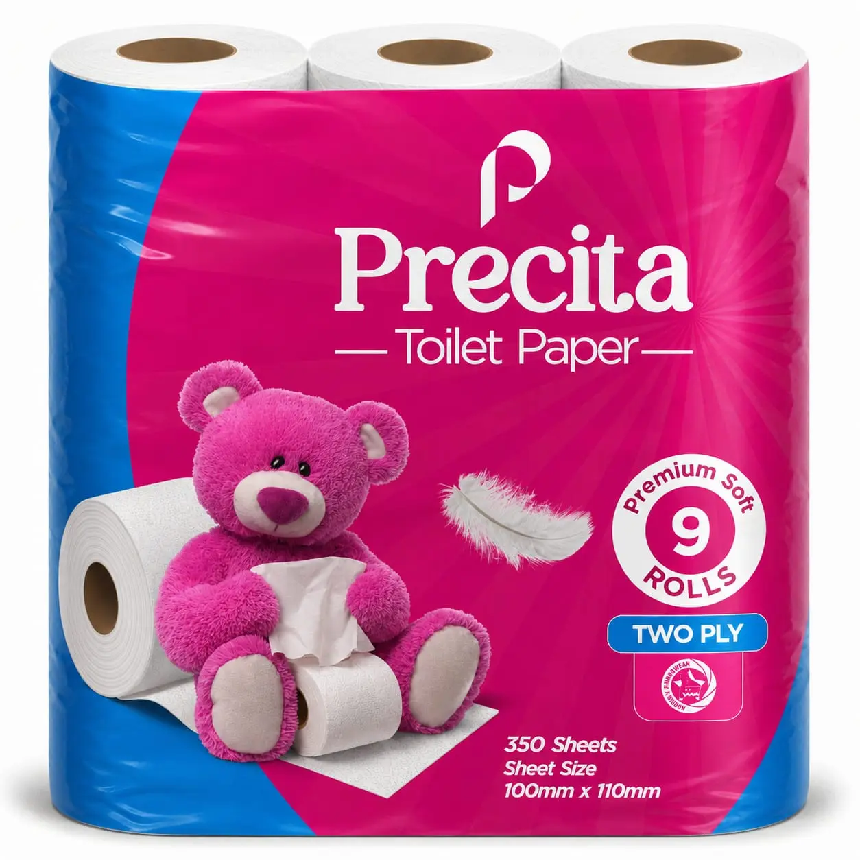 Precita Premium Soft 9-roll toilet paper pack